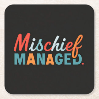 Mischief Managed Vierkante Kartonnen Onderzetter