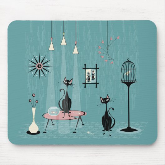 Mischief uit de middeleeuwen/kat-rood-behandeld II Muismat (Voorkant)