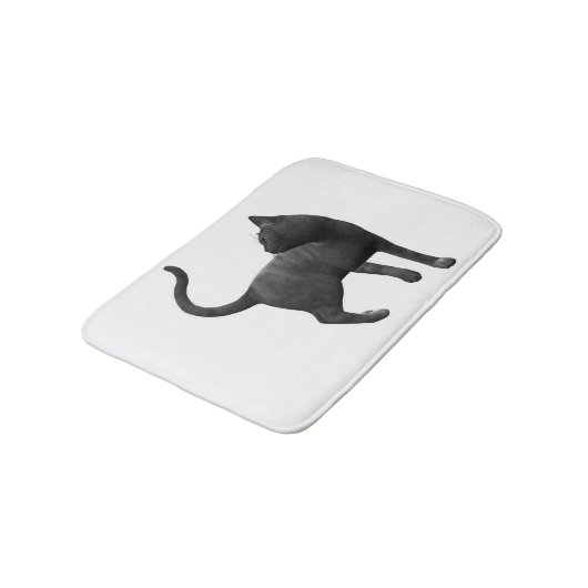 Mischievous Black Cat Bath Mat (Gekanteld)