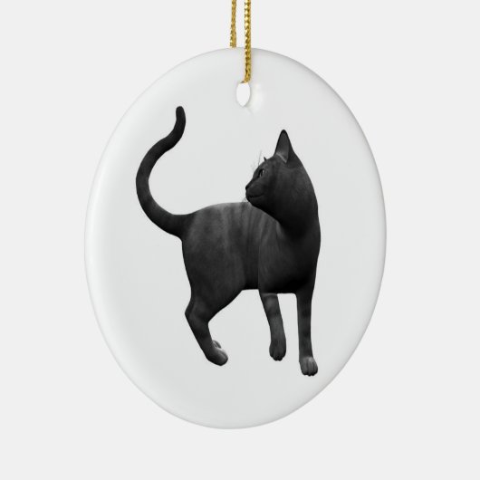 Mischievous Black Cat Ornament (Rechts)