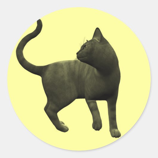 Mischievous Black Cat Stickers (Voorkant)