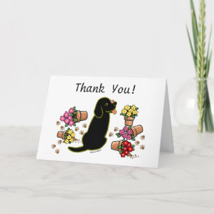 Mischievous Black Labrador bedankkaart