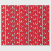 Mischievous Dog Wrapping Paper Cadeaupapier (Vlak)
