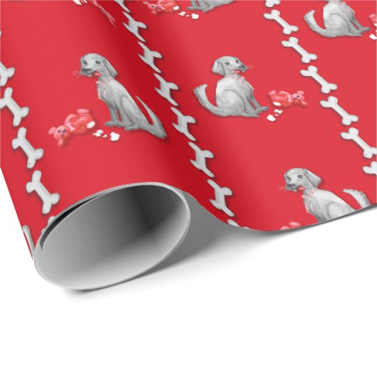 Mischievous Dog Wrapping Paper Cadeaupapier (Rol Hoek)