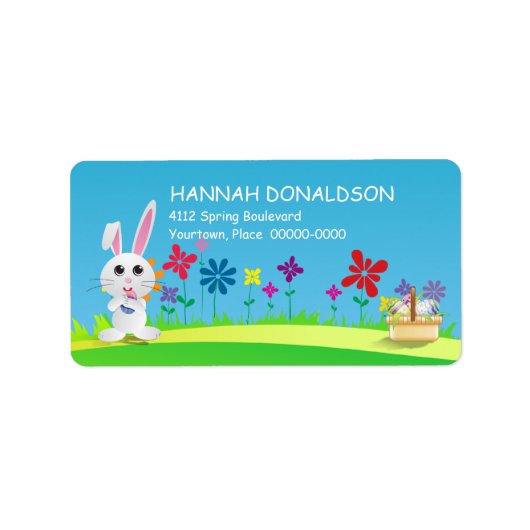 Mischievous Easter Bunny Address Label (Voorkant)