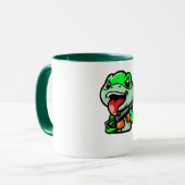 Mischievous Frog met Pistool Cartoon Koffie Mok (Voorkant links)