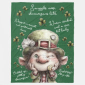 Mischievous Leprechaun Fleece Deken (Voorkant)