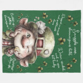 Mischievous Leprechaun Fleece Deken (Voorkant (Horizontaal))