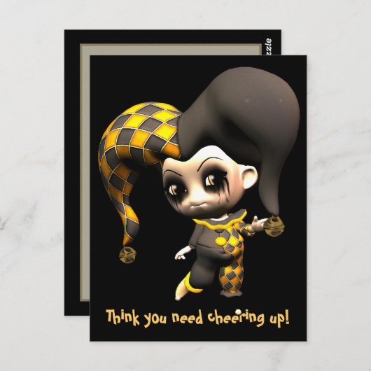 Mischievous Little Jester Briefkaart (Voorkant / Achterkant)