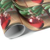 Mischievous muizen op een kerst ornament cadeaupapier (Rol Hoek)