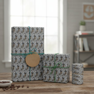 Mischievous Raccoon Inpakpapier Vel