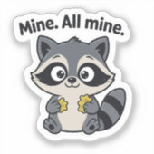 Mischievous Raccoon Meme Cartoon Sticker (Recto)