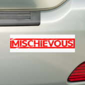 Mischievous Stamp Bumpersticker (Op auto)