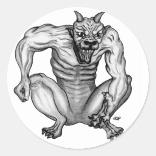 Mischwesen - Troll Teufel und Golem Ronde Sticker