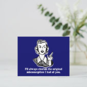 Misconceptie - Sarcastische Humor Briefkaart (Staand voorkant)