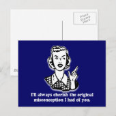 Misconceptie - Sarcastische Humor Briefkaart (Voorkant / Achterkant)