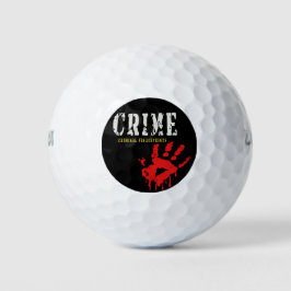 misdaad-criminele vingerafdrukken Golf Balls Golfballen