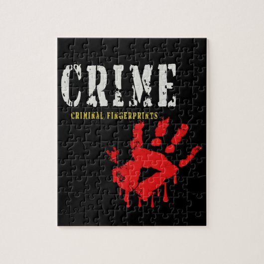 misdaad-criminele vingerafdrukken Puzzel (Verticaal)