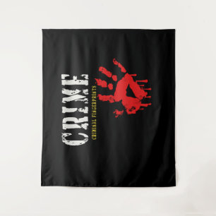 misdaad-criminele vingerafdrukken Tapestry Wandkleed