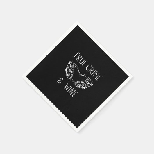 Misdaad en wijn skelet handen servet (Hoek)