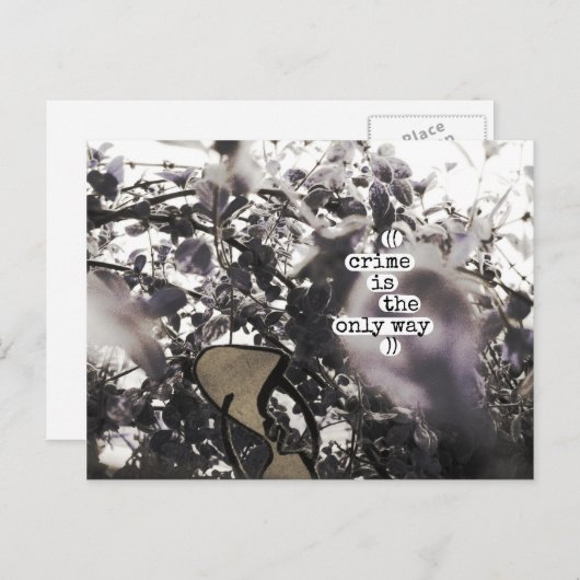 misdaad is de enige weg briefkaart (Voorkant / Achterkant)