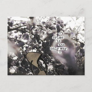 misdaad is de enige weg briefkaart