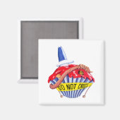 Misdaad Scène Cupcake Magnet Magneet (Voorkant / Achterkant)