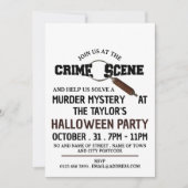 Misdaadplaats, moordmysterie Halloween-feest Kaart (Voorkant)