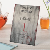 Misdaadplaats Onderzoek Verjaardag Tafelnummer Reclamebord Met Voetstuk (Insitu)