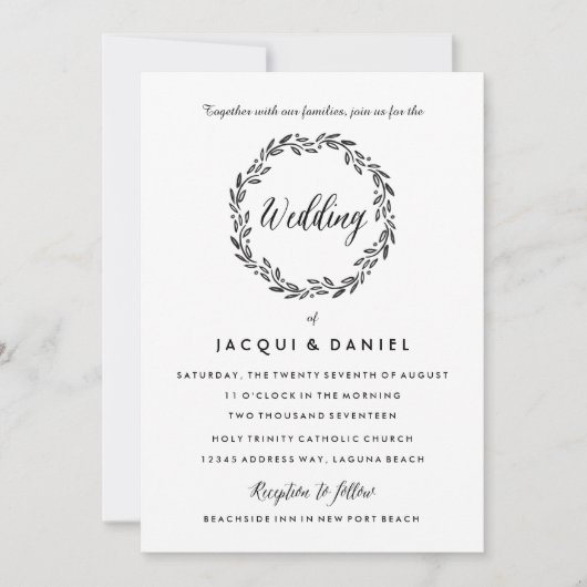 Mise à jour du Faire-part de mariage d'aquarelle d (Devant)