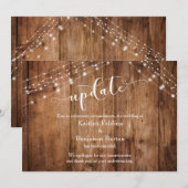 Mise à jour Mariage Annulé, Carte Rustique Bois &  (Devant / Derrière)