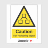 Mise en garde autorépliquant autocollant d'avertis (Feuille)