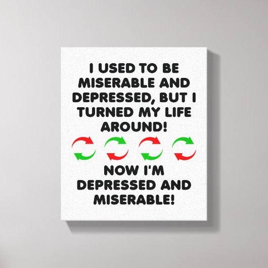 Miserable Draait Poster Canvas Afdruk (Voorkant)