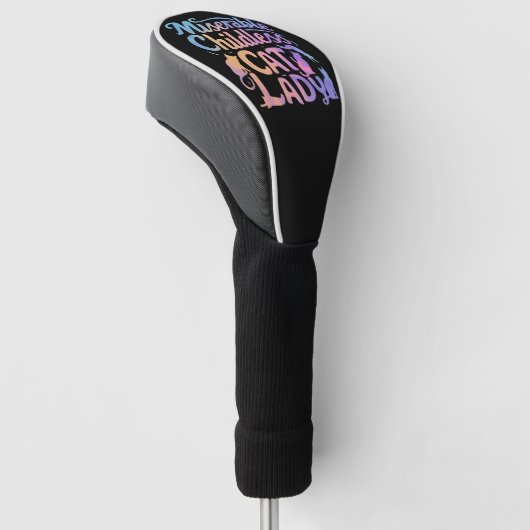 Miserable kinderloze kat dame golfheadcover (Schuin)