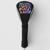 Miserable kinderloze kat dame golfheadcover (Voorkant)