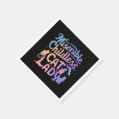 Miserable kinderloze kat dame servet (Hoek)