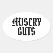 Misery Guts Ovale Sticker (Voorkant)
