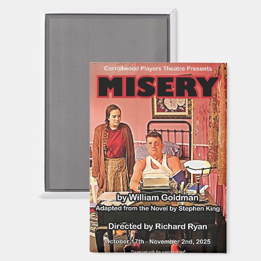 Misery Poster Magnet Magneet (Voorkant / Achterkant)