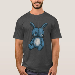 Misfit Blauwe Knuffel Konijn T-Shirt