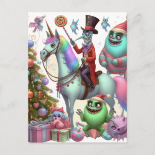 Misfit Kerst Eenhoorn en Wezens Briefkaart
