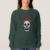 Misfit rode neus rendier schedel Kerstmis Trui (Voorkant)