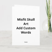 Misfit Skull Creative CharacteFolded Greeting Card Kaart (Achterkant)