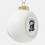 Misfit Skull Creative Character Art Style Keramische Bal Ornament (Links)