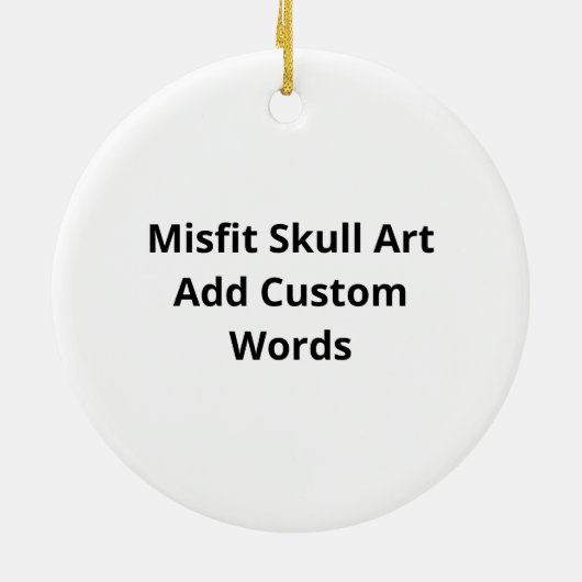 Misfit Skull Creative Character Art Style Ornament (Achterkant)