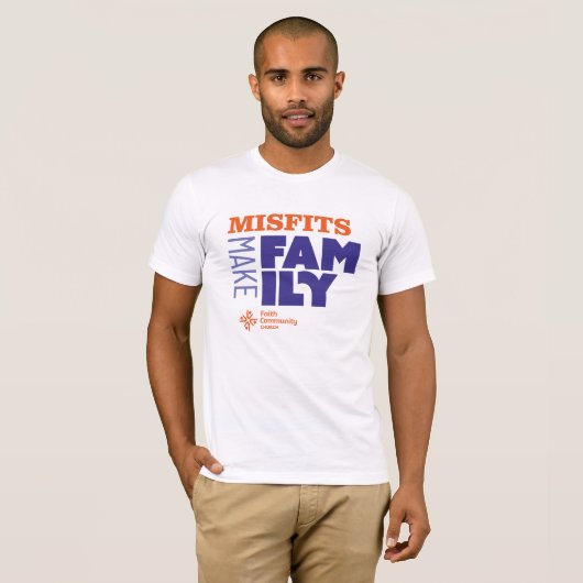 Misfits Make Family Light T-shirt (Voorkant volledig)