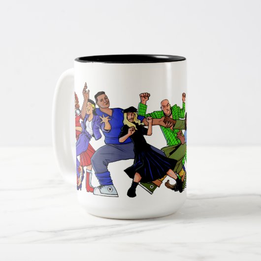 Misgebruikte Mok van Dans-a-thon Two-Tone Coffee (Voorkant links)