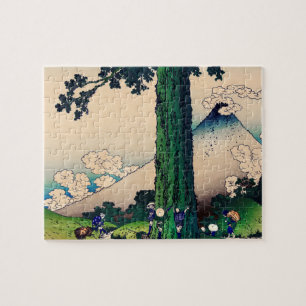 Mishima Pass in Kai Province door Katsushika Hokus Legpuzzel