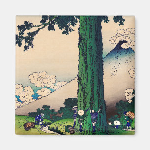 Mishima Pass in Kai Province door Katsushika Hokus Magneet
