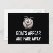 Mishoorde tekstgeiten verschijnen en verdwijnen we briefkaart (Voorkant / Achterkant)