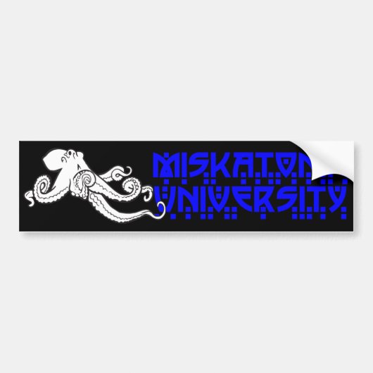 Miskatonic University Bumpersticker (zwart) (Voorkant)
